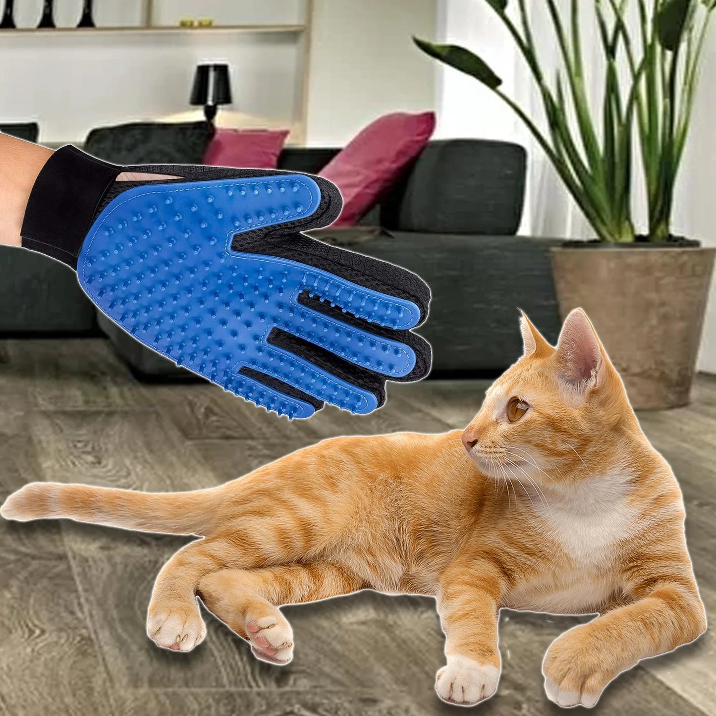 Ultimate Pet Grooming Gloves - Effortlessly Brush, Deshed, and Pamper Your Dogs and Cats!