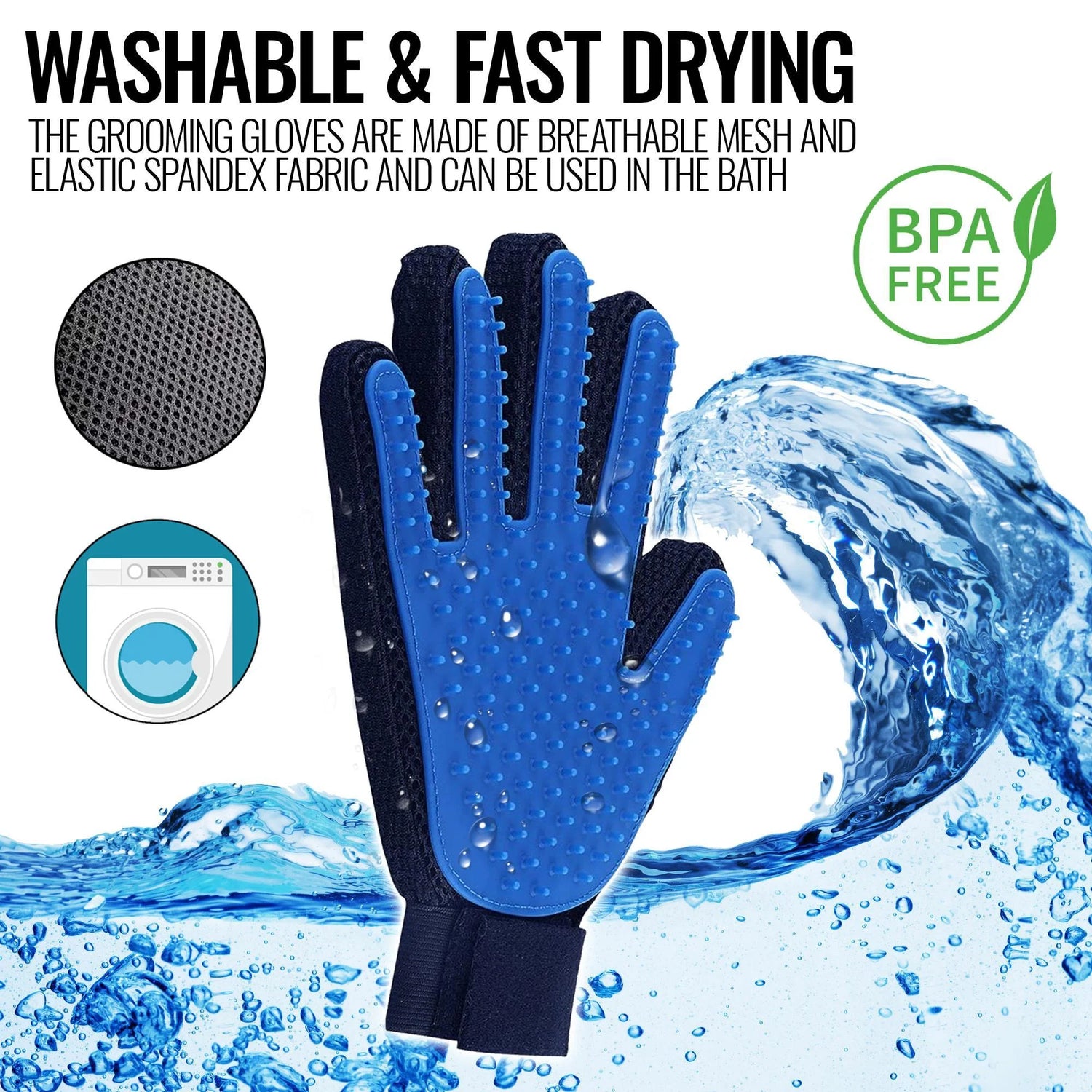 Ultimate Pet Grooming Gloves - Effortlessly Brush, Deshed, and Pamper Your Dogs and Cats!
