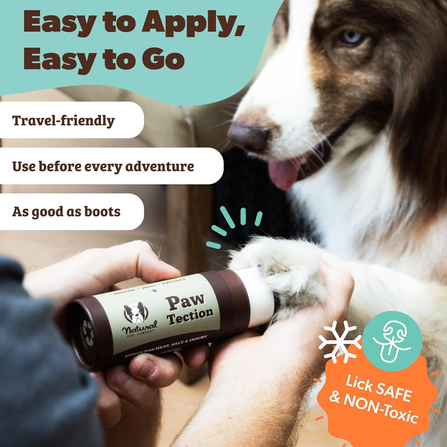 Ultimate Pawtection Balm for Dogs - Nourishing Moisturizer for Dry, Cracked Paws & Extreme Weather Defense (0.15 Oz Stick)