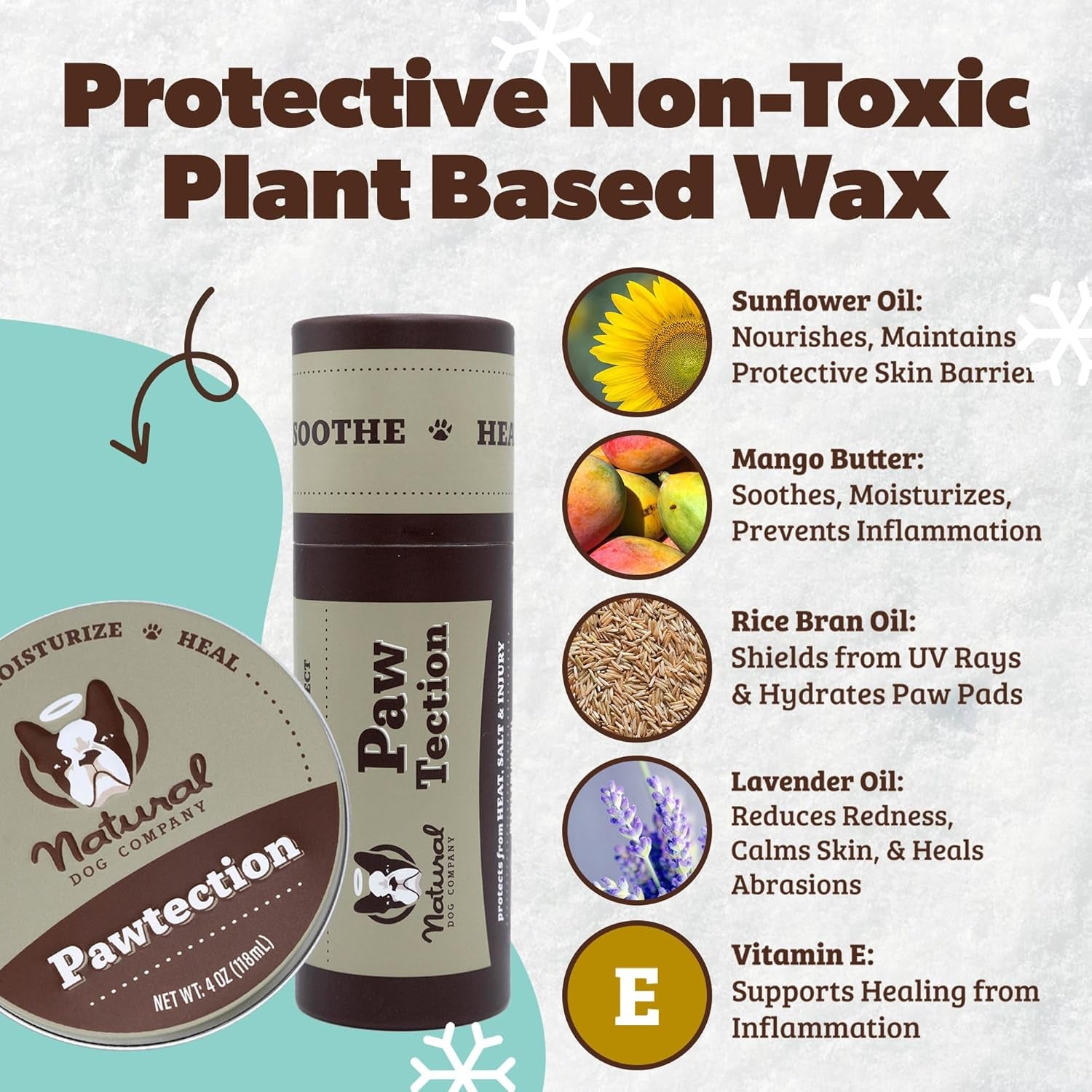 Ultimate Pawtection Balm for Dogs - Nourishing Moisturizer for Dry, Cracked Paws & Extreme Weather Defense (0.15 Oz Stick)