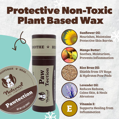 Ultimate Pawtection Balm for Dogs - Nourishing Moisturizer for Dry, Cracked Paws & Extreme Weather Defense (0.15 Oz Stick)